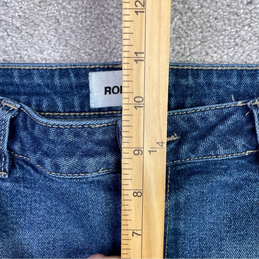 Rolla's Jeans Women’s 30 Blue Skinny High Rise Dark Wash Ripped - Picture 10 of 13
